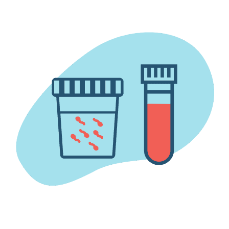Icon of two medical samples